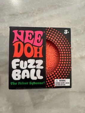 NeeDoh Fuzz Ball - Bright Coral Orange. NWT